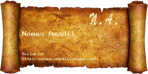 Nemes Amadil névjegykártya